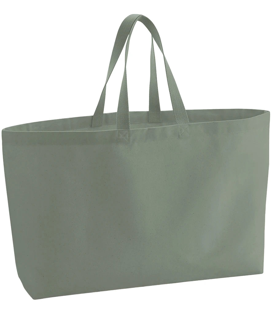 Westford Mill Oversized Canvas Tote Bag — Dusty Green