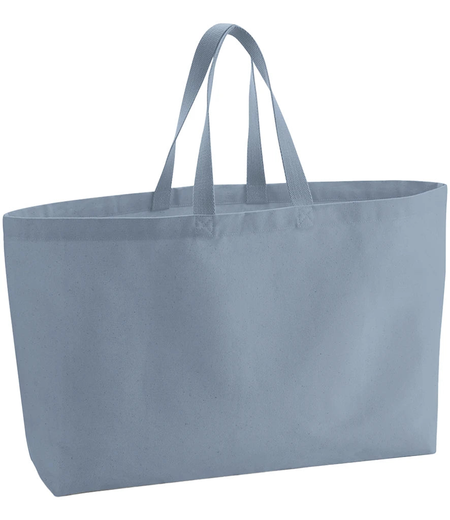 Westford Mill Oversized Canvas Tote Bag — Dusty Blue