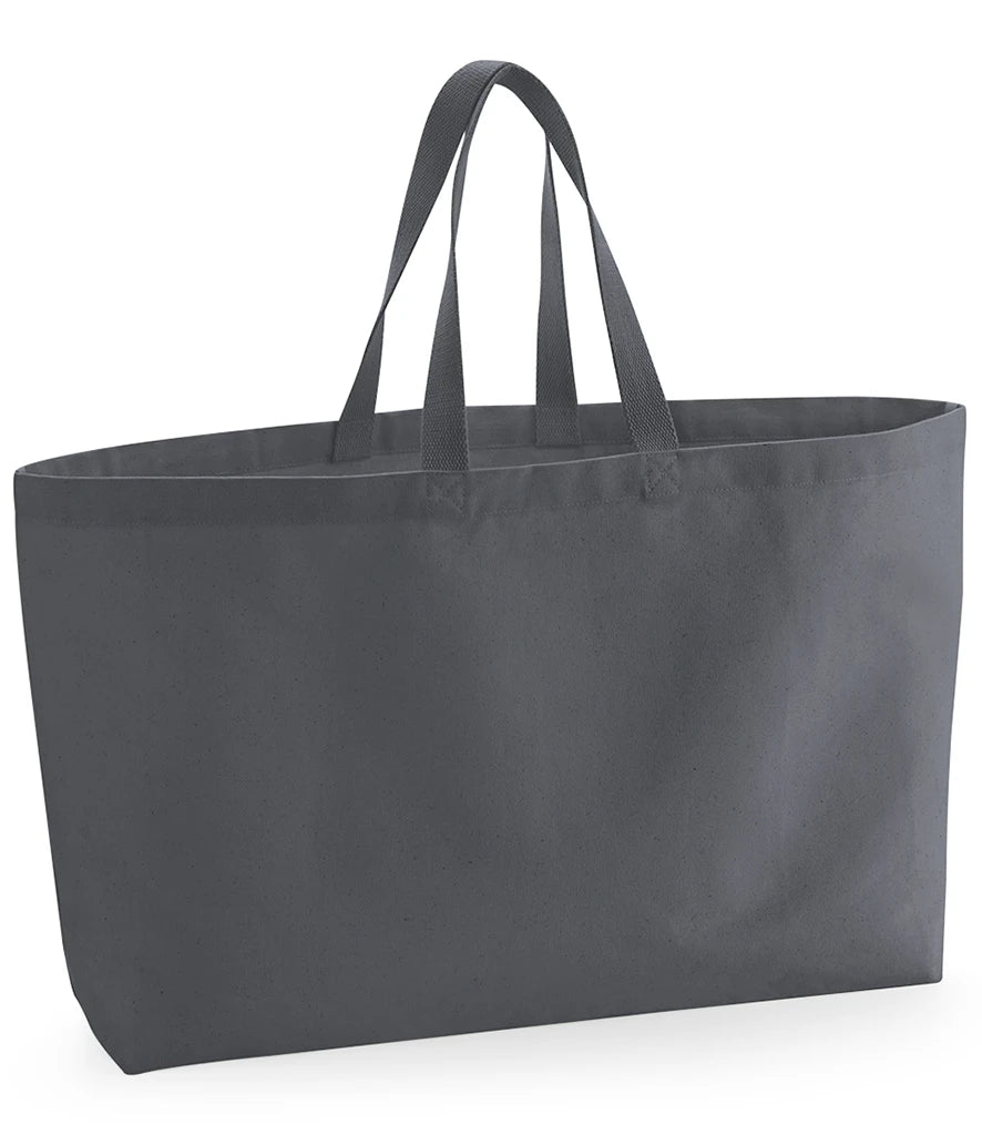 Westford Mill Oversized Canvas Tote Bag — Graphite Grey