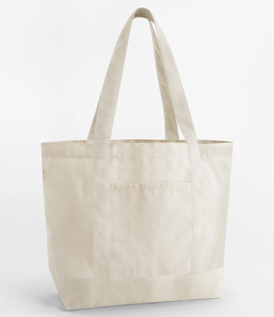 Westford Mill EarthAware® Organic Varsity Shopper — Natural