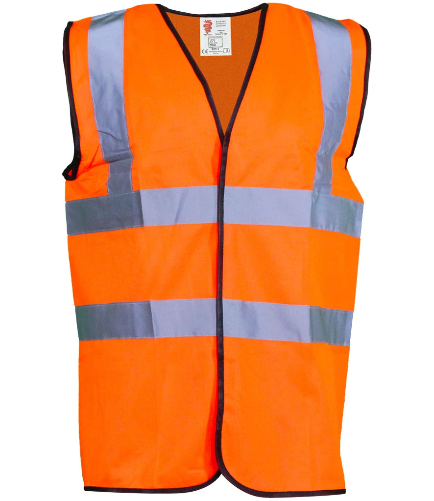 Warrior Hi-Vis Waistcoat — Fluorescent Orange