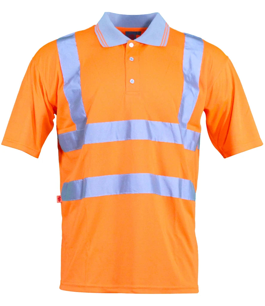 Warrior Hi-Vis Polo Shirt — Fluorescent Orange