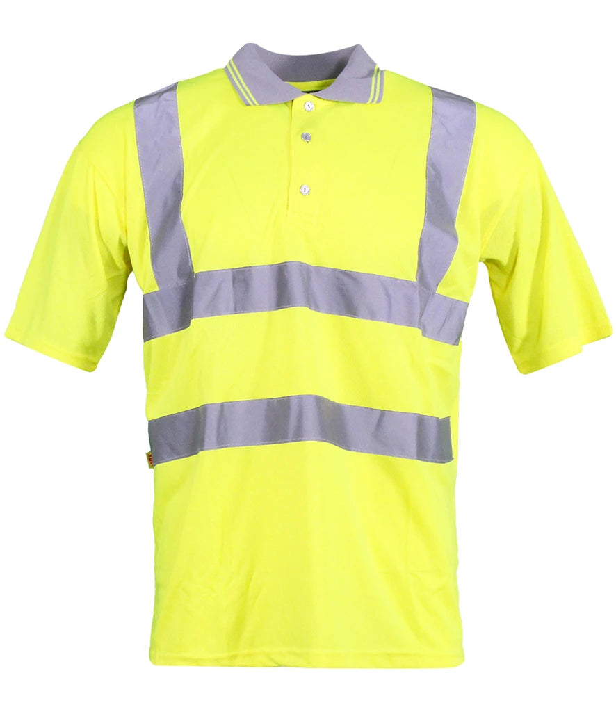 Warrior Hi-Vis Polo Shirt — Fluorescent Yellow