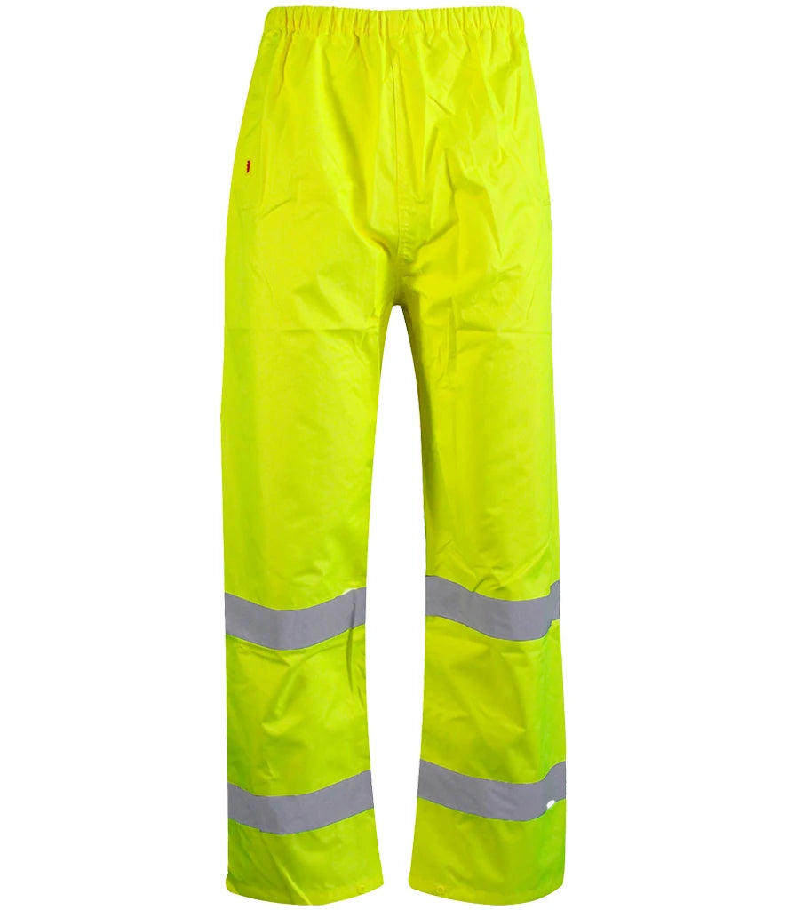 Warrior Hi-Vis Overtrousers — Fluorescent Yellow