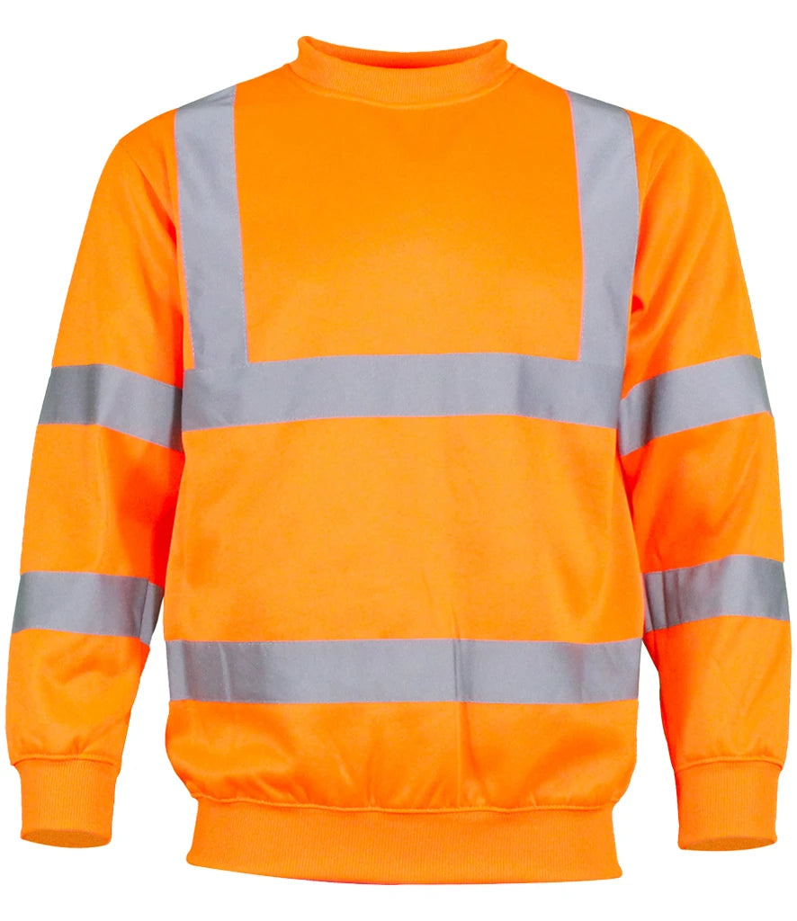 Warrior Hi-Vis Sweatshirt — Fluorescent Orange