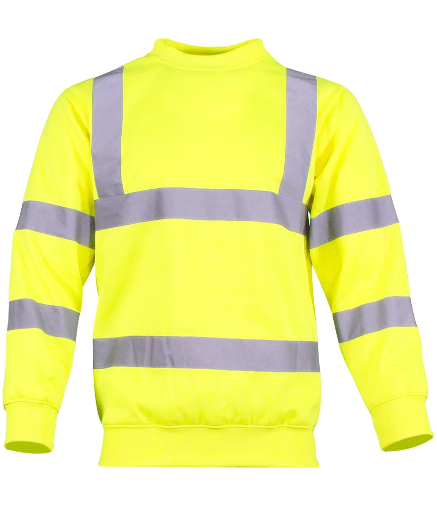 Warrior Hi-Vis Sweatshirt — Fluorescent Yellow