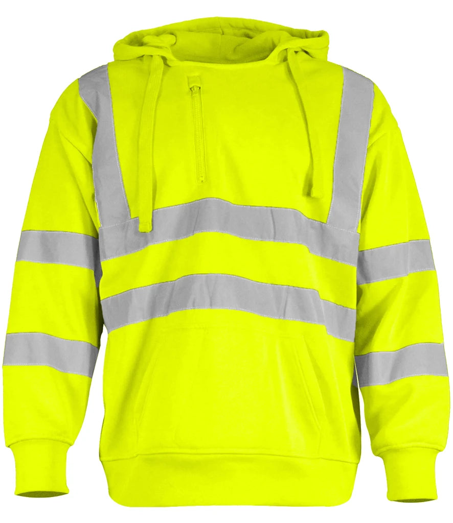 Warrior Hi-Vis Pull On Hoodie — Fluorescent Yellow