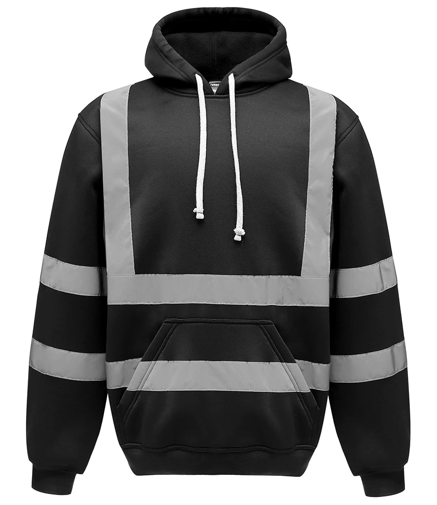 Yoko Hi-Vis Pull Over Hoodie — Black