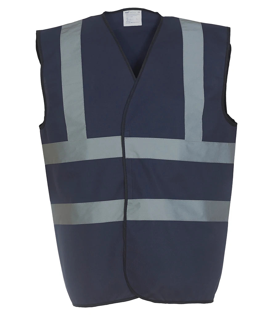 Yoko Hi-Vis Two Band and Braces Waistcoat — Navy