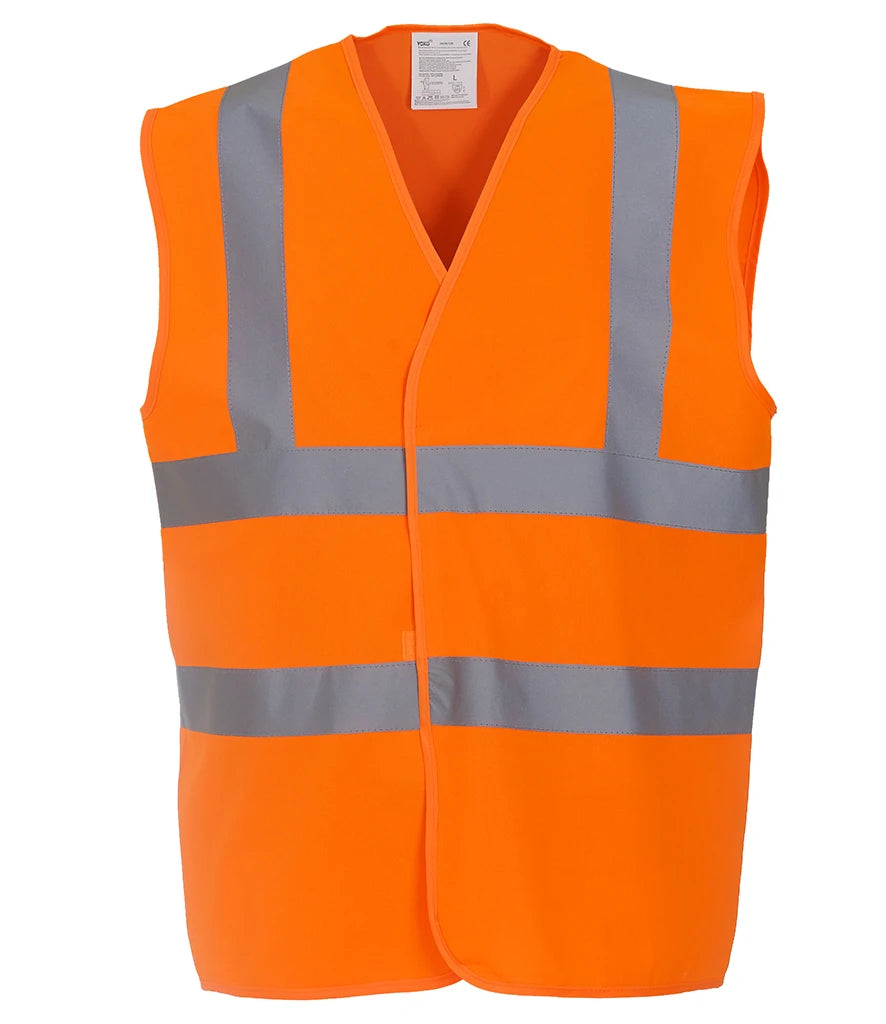 Yoko Hi-Vis Two Band and Braces Waistcoat — Orange