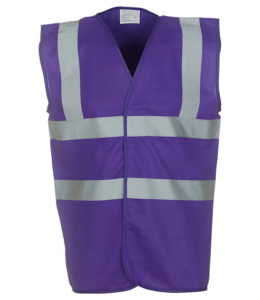 Yoko Hi-Vis Two Band and Braces Waistcoat — Purple