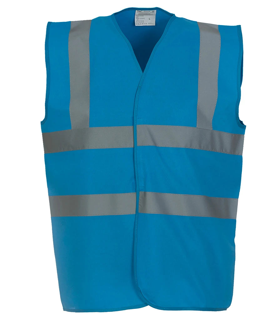 Yoko Hi-Vis Two Band and Braces Waistcoat — Sapphire Blue