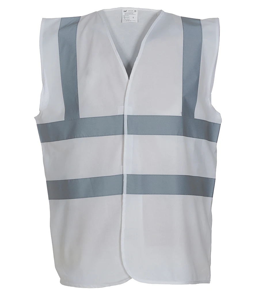 Yoko Hi-Vis Two Band and Braces Waistcoat — White