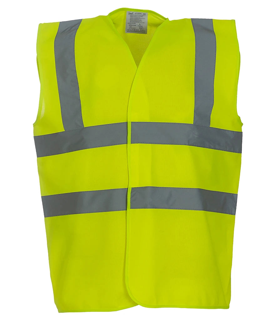 Yoko Hi-Vis Two Band and Braces Waistcoat — Yellow