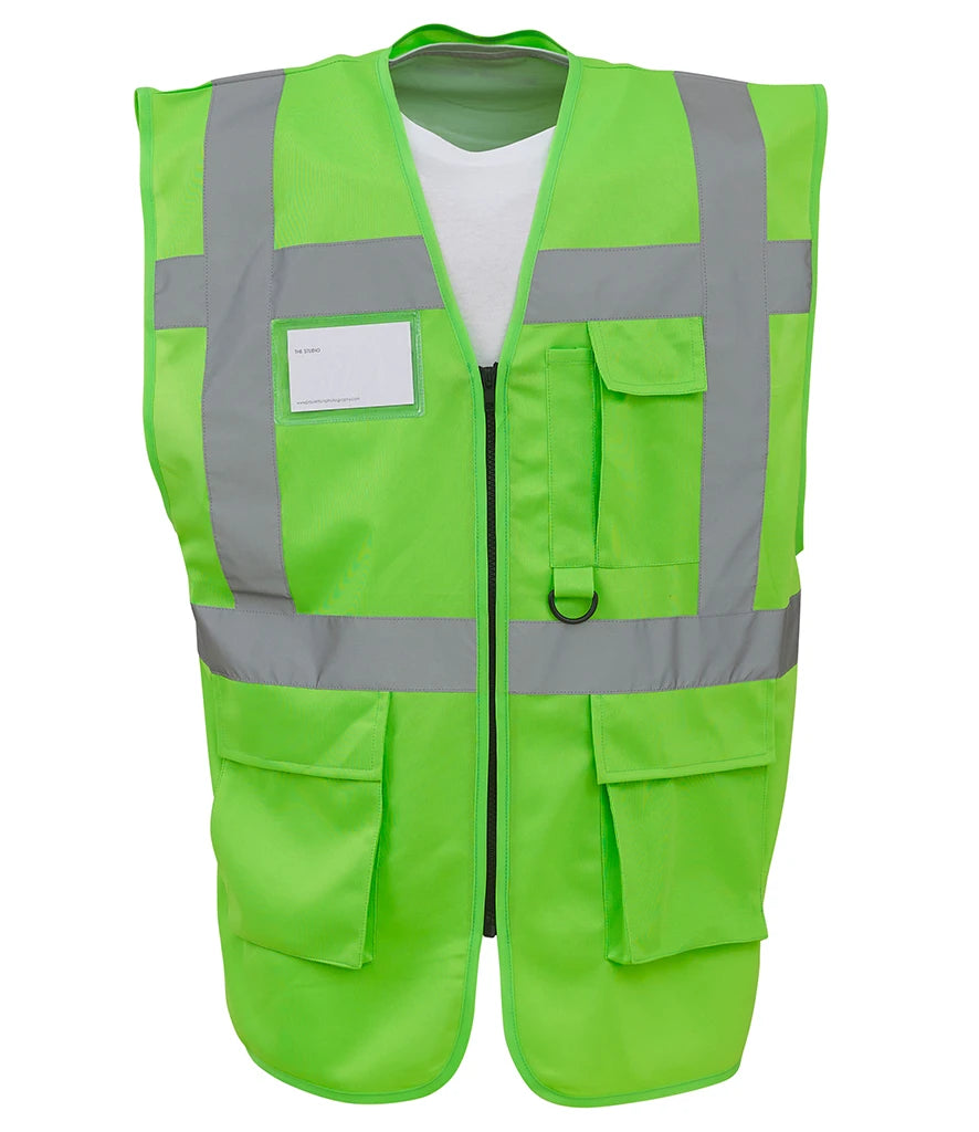 Yoko Executive Waistcoat — Lime Green
