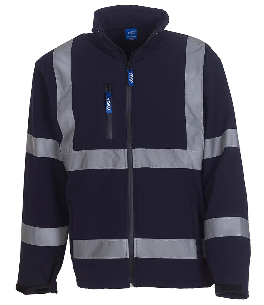 Yoko Hi-Vis Soft Shell Jacket — Navy