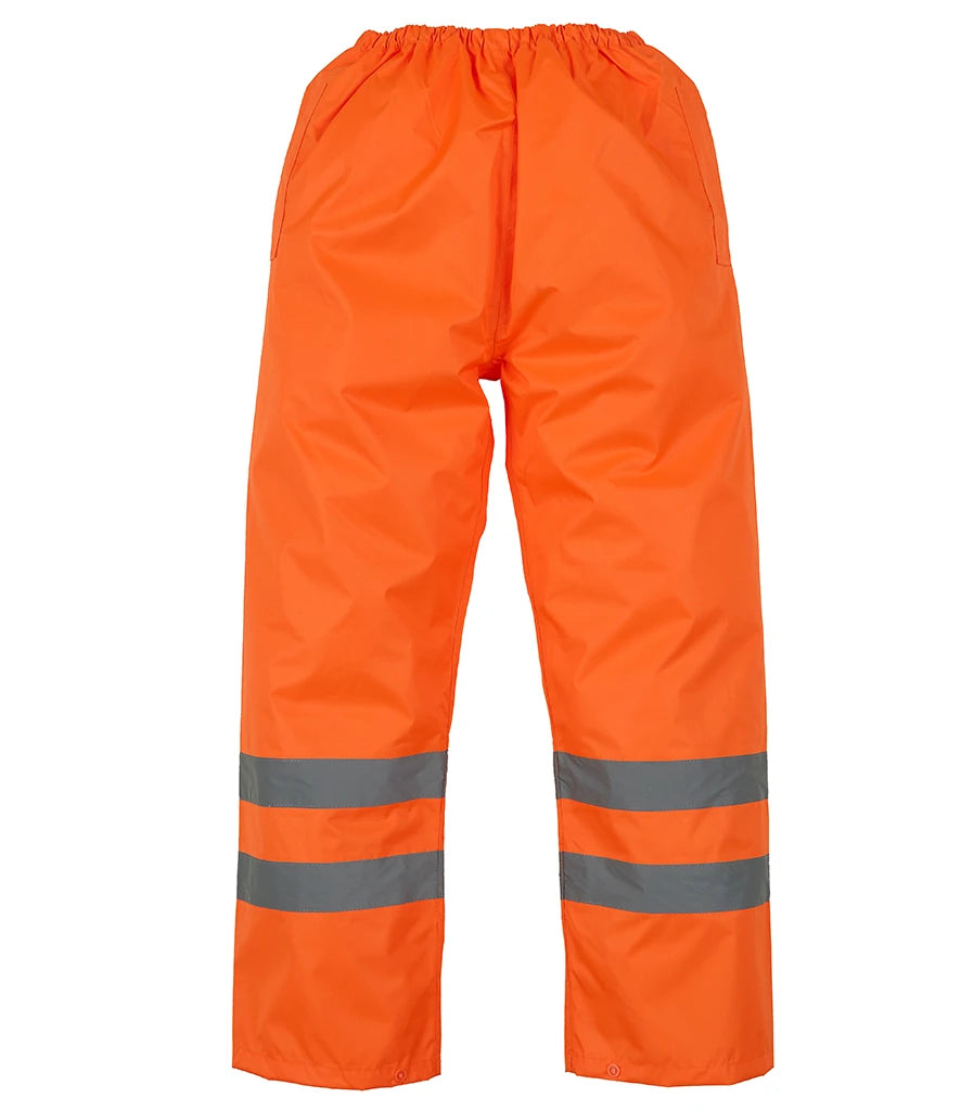 Yoko Hi-Vis Waterproof GO/RT Overtrousers — Orange