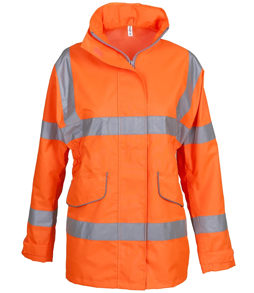 Yoko Ladies Hi-Vis Executive Jacket — Orange