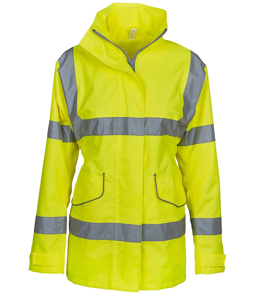 Yoko Ladies Hi-Vis Executive Jacket — Yellow